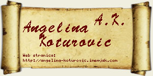 Angelina Koturović vizit kartica